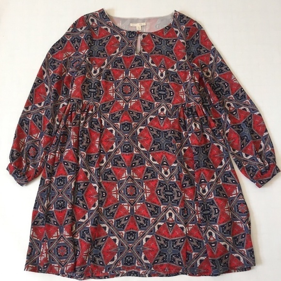 Paper Crown Anthropologie Efflorescence Red Dress - Picture 15 of 16